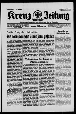 Kreuz-Zeitung vom 05.09.1936