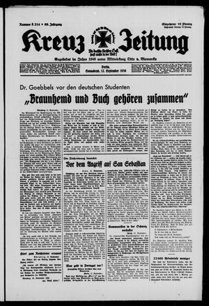 Kreuz-Zeitung vom 12.09.1936