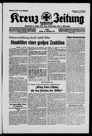 Kreuz-Zeitung on Sep 18, 1936