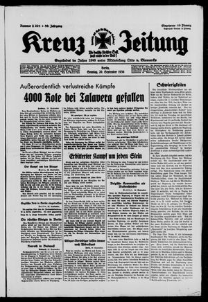 Kreuz-Zeitung vom 20.09.1936