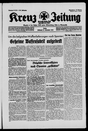 Kreuz-Zeitung vom 23.09.1936