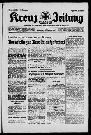 Kreuz-Zeitung vom 24.09.1936