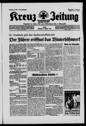 Kreuz-Zeitung vom 07.10.1936