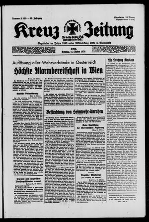 Kreuz-Zeitung vom 11.10.1936