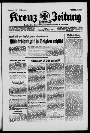Kreuz-Zeitung vom 15.10.1936