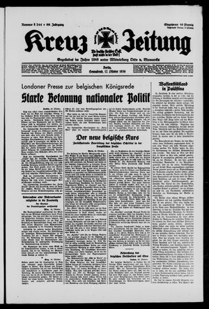 Kreuz-Zeitung vom 17.10.1936