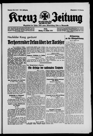 Kreuz-Zeitung vom 19.10.1936