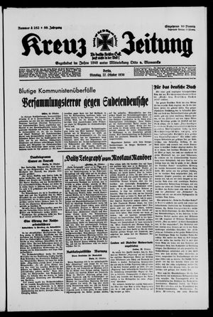 Kreuz-Zeitung vom 27.10.1936