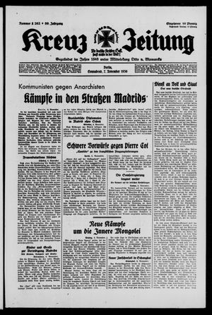 Kreuz-Zeitung vom 07.11.1936