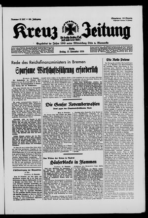 Kreuz-Zeitung vom 13.11.1936