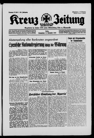 Kreuz-Zeitung vom 14.11.1936