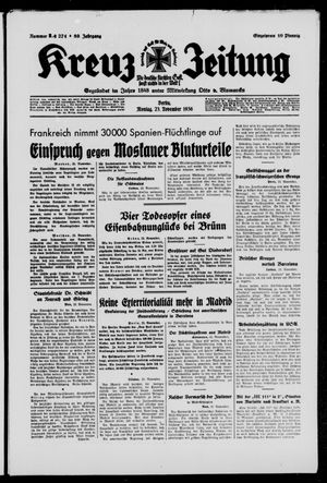 Kreuz-Zeitung vom 23.11.1936