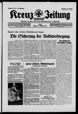 Kreuz-Zeitung vom 24.11.1936