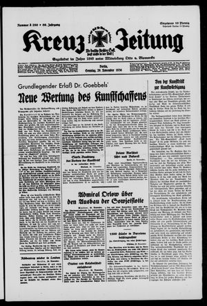 Kreuz-Zeitung on Nov 29, 1936