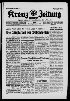 Kreuz-Zeitung vom 03.12.1936