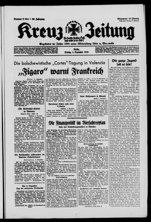 Kreuz-Zeitung vom 04.12.1936
