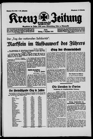 Kreuz-Zeitung vom 07.12.1936