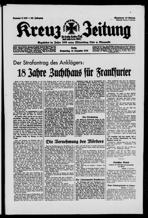 Kreuz-Zeitung vom 10.12.1936