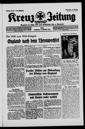 Kreuz-Zeitung vom 12.12.1936