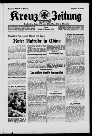 Kreuz-Zeitung vom 14.12.1936