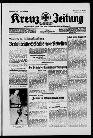 Kreuz-Zeitung vom 18.12.1936