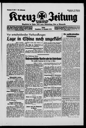 Kreuz-Zeitung vom 19.12.1936