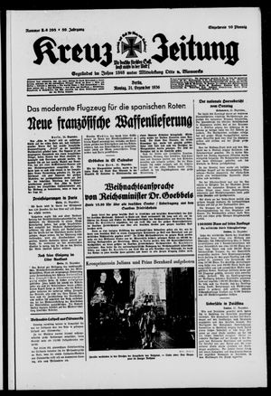 Kreuz-Zeitung vom 21.12.1936