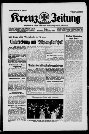 Kreuz-Zeitung vom 24.12.1936