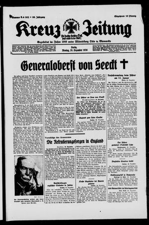 Kreuz-Zeitung vom 28.12.1936