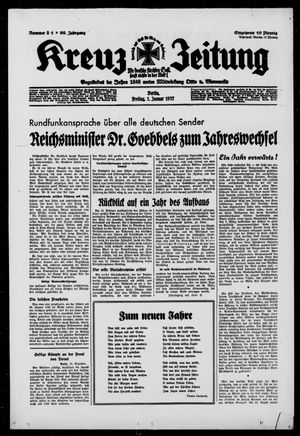Kreuz-Zeitung vom 01.01.1937