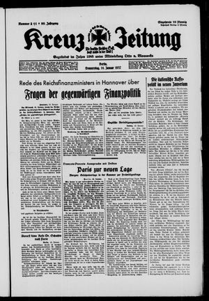 Kreuz-Zeitung vom 14.01.1937