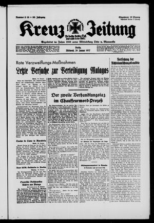 Kreuz-Zeitung vom 20.01.1937