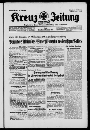 Kreuz-Zeitung vom 23.01.1937