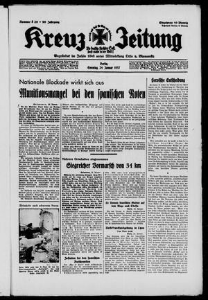 Kreuz-Zeitung vom 24.01.1937