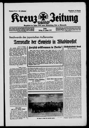 Kreuz-Zeitung vom 29.01.1937