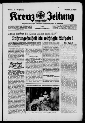 Kreuz-Zeitung vom 30.01.1937