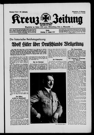 Kreuz-Zeitung vom 31.01.1937