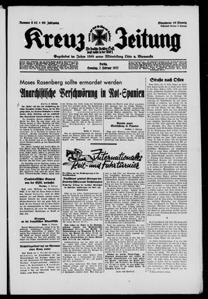 Kreuz-Zeitung vom 07.02.1937