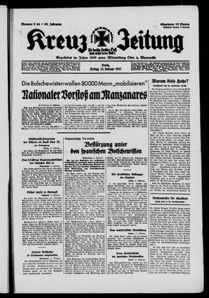 Kreuz-Zeitung vom 12.02.1937