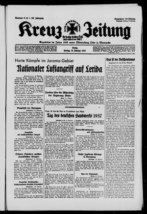 Kreuz-Zeitung vom 19.02.1937