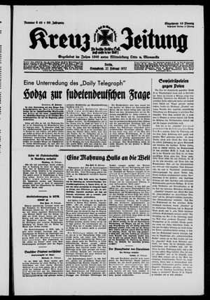 Kreuz-Zeitung vom 27.02.1937