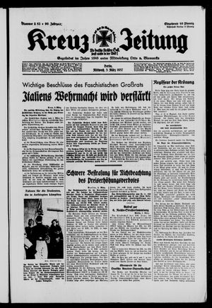 Kreuz-Zeitung vom 03.03.1937
