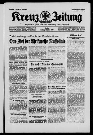 Kreuz-Zeitung vom 12.03.1937