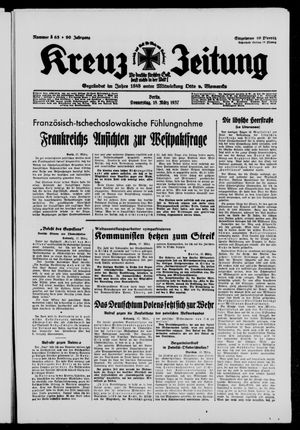Kreuz-Zeitung on Mar 18, 1937