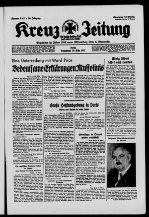 Kreuz-Zeitung vom 20.03.1937