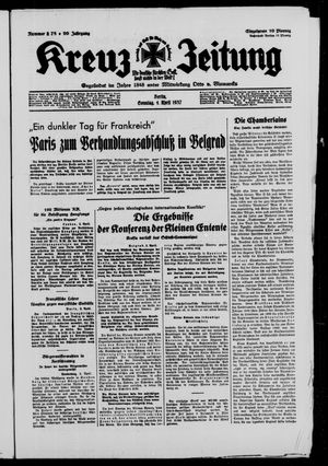 Kreuz-Zeitung vom 04.04.1937