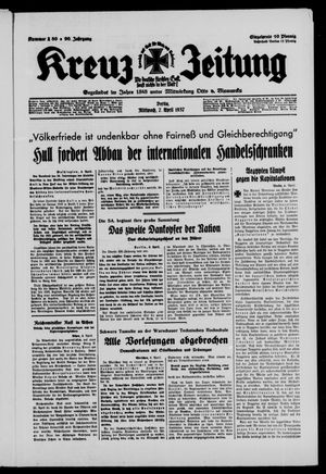 Kreuz-Zeitung vom 07.04.1937