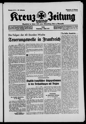Kreuz-Zeitung vom 08.04.1937