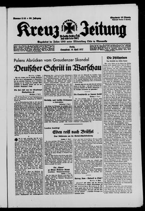 Kreuz-Zeitung vom 10.04.1937