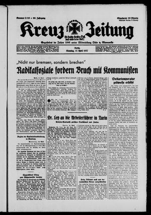 Kreuz-Zeitung vom 13.04.1937